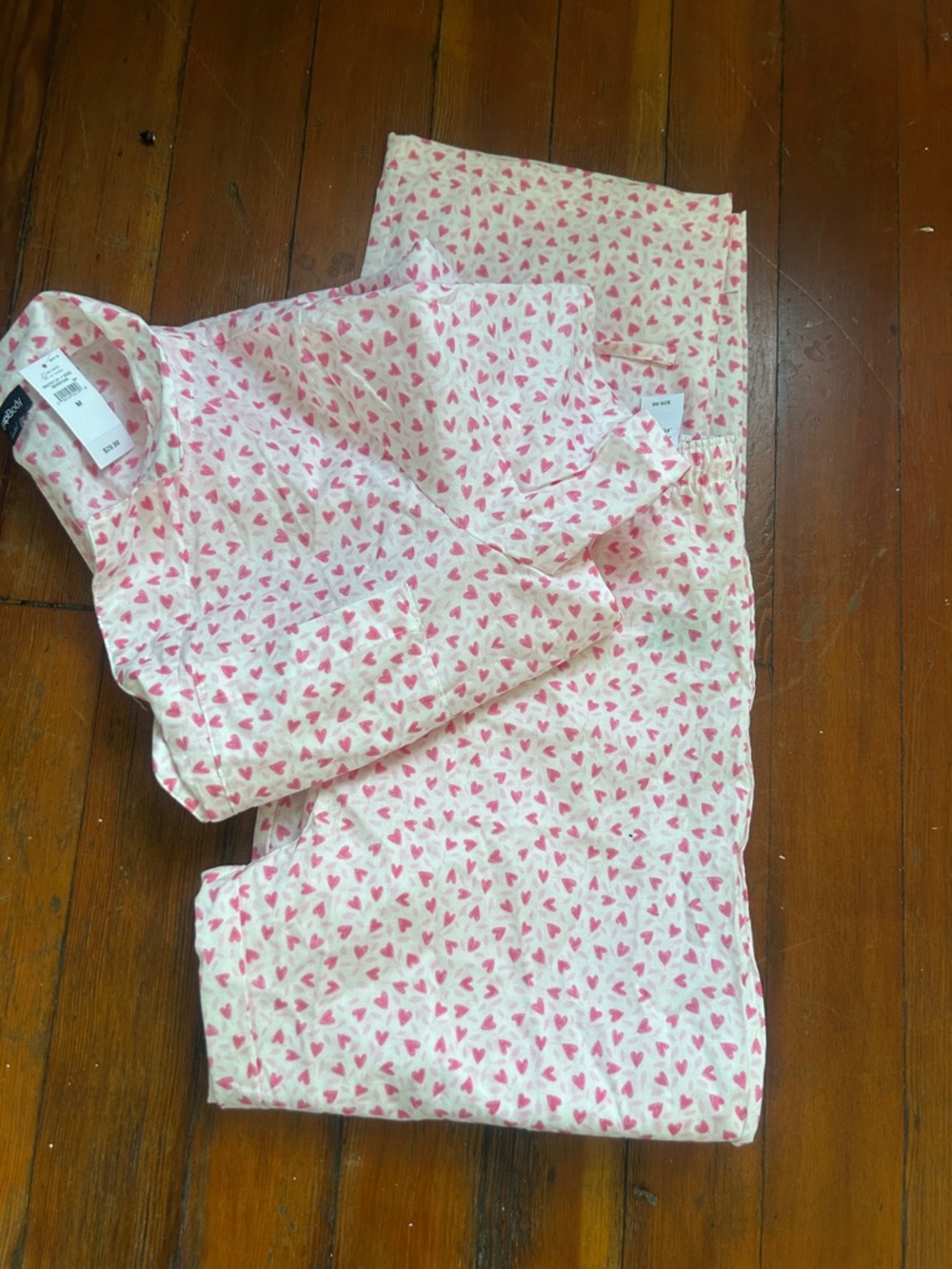 GAP Print Poplin Pink Two-Piece Pajama Set - Picture 9 of 12